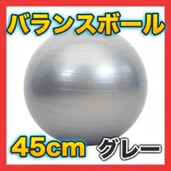 〇バランスボール シルバー 45cm フィットネス ジム ヨガ