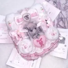 130 硬質ケース トレカケース レースデコ ホワイト×ピンク ねこ リボン
