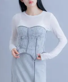 monepine lace design corset/レースデザインコルセット