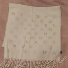 CHANEL シャネル ストール マフラー エクリュ ロゴ