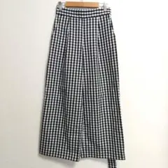 【BLISSPOINT】カジュアルパンツ(Ｓ)ワイドパンツ ギンガムチェック