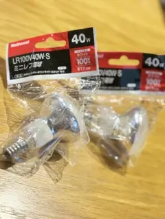 ナショナル　ミニレフ電球　LR100V40W.S E17 2個