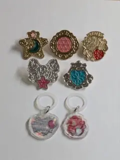 セボンスター　メタルピンバッジ＆アクリルめじるしチャーム