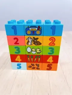 LEGO デュプロ　数字ブロック　プリントブロック　No.381