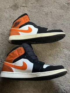 Nike Air Jordan オレンジ ブラック ハイカット　28.5
