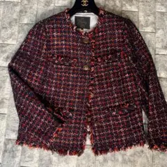 【美品】【最高級】23区 ヘリテージコレクション ツイードノーカラー セレモニー
