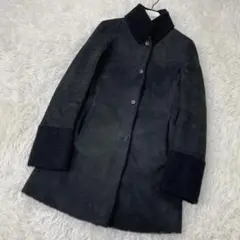 jil sander ムートン ボアコート ブラック レザー S 34サイズ