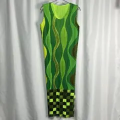 【極美品】1997 PLEATS PLEASE プリーツ ワンピース 総柄
