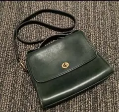 オールドコーチ ショルダーバッグ old coach 緑 金金具