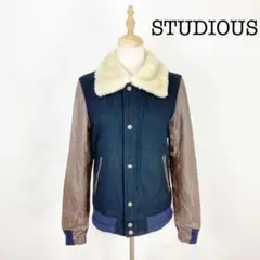 STUDIOUS ステュディオス アウター 羊革 ネイビー ブラウン 1