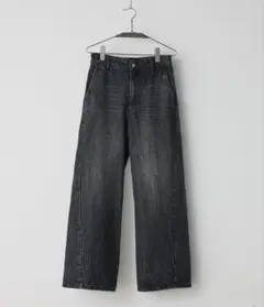 CURVED FLARE DENIM SLACKS Mサイズ