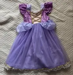 美品　ラプンツェル風ドレス　ワンピース　ディズニー　誕生日　記念日　プリンセス