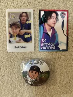 オリックス　宮城大弥　グッズ　カード・缶バッジ