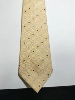 ミッキー模様 ベージュネクタイ