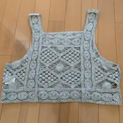 グレー ニットベスト Lサイズ
