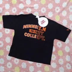 【新品・タグ付き】半袖Tシャツ リメイク風 刺繍 110 ネイビー