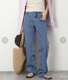 【未使用タグ付】SLOBE IENA LE DENIM ルーズヘムジーンズ 36