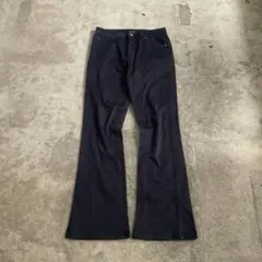 00s black flare denim ベルボトム グランジ y2k平成