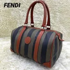 【FENDI】横30cm ミニボストンバッグ 南京錠 ハンドバッグ ペカン柄