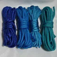 パラコード 4mm×3m ブルー系 青 緑