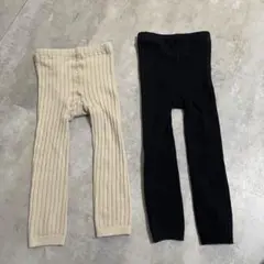 子供 リブ編み スパッツ パンツ 90〜100cm