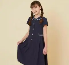 美品 ショパン 完売　半袖ワンピースネイビー　140cm 美品