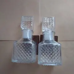 【2個セット】ガラス製デカンターセット