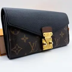 【極美品】ルイヴィトン モノグラム ポルフォイユ パラス 長財布 黒