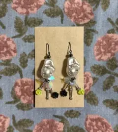 カラフルビーズのフックピアス