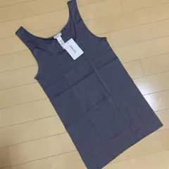 新品!ハンロ HANRO コットンシームレス タンクトップ胸元U字ワコール LL