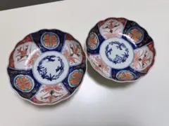 【中古品】有田焼 弥左衛門窯 金彩染錦 松竹梅文 大鉢 美2枚セット