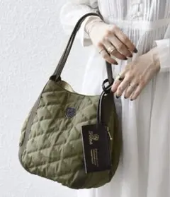 【美品】Folna SHIPS any別注　キルティング　トートバッグ　オリーブ