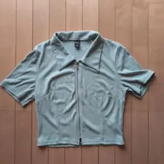 DAZY 緑色 ジップアップ 半袖 トップス XXL