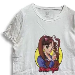 BHVV キャラ Tシャツ 古着 白 フックアップス 美少女 アニメ セクシー