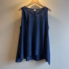 ノースリーブ　チュニック　ブルー