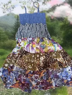 La chou-chou キャミワンピース　2WAYロンスカ　新品　パッチワーク