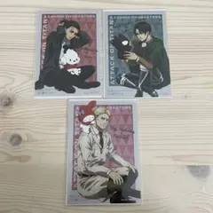 進撃の巨人 サンリオ 特典ブロマイド3枚セット エレン リヴァイ ライナー