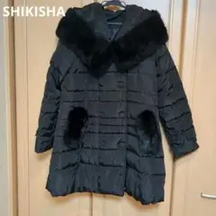 SHIKISHA シキシャ 総レースダウンコート リアルファー サイズM 黒