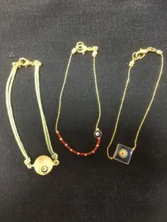 目のモチーフ ブレスレット 3点セット