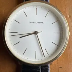 【美品】GLOBAL WORK 腕時計 ホワイト/ゴールド