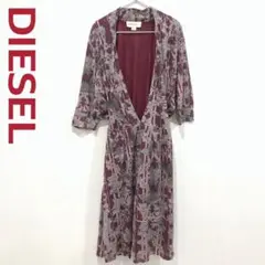 DIESEL ディーゼル 花柄 総柄 深vネック ドルマンスリーブ ワンピース