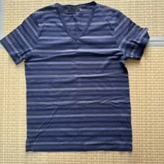 A.S.M ストライプ Vネック Tシャツ Mサイズ