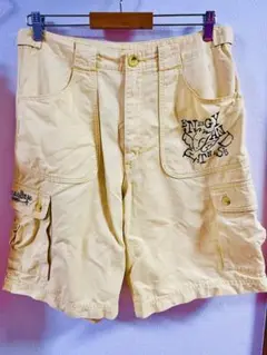 カステルバジャック ハーフパンツ イエロー 一部汚れ有
