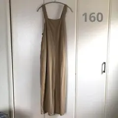 UNIQLO kids サロペット　160 ベージュ　美品　リネン混