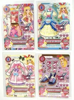 アイカツカード　星宮いちご「Angely Sugar」ユニット衣装セット　全4枚