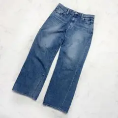 woadblue イエナ別注　ワイドデニムパンツ　26 シンチバック 青　1