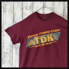 アメリカ古着　半袖Tシャツ　GILDAN　S　TDK　ワイン