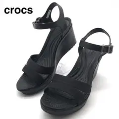 未使用品  クロックス  レイストラップ ウェッジ Ｗ6 希少 レア 新品 crocs - レイ 2.0 メタル ブロック エックス ストラップ