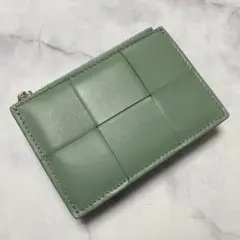 【新品未使用】フラグメントケース　高級羊革イントレチャート財布　ミントグリーン