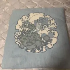 水色 花柄 座布団　　5枚セット
